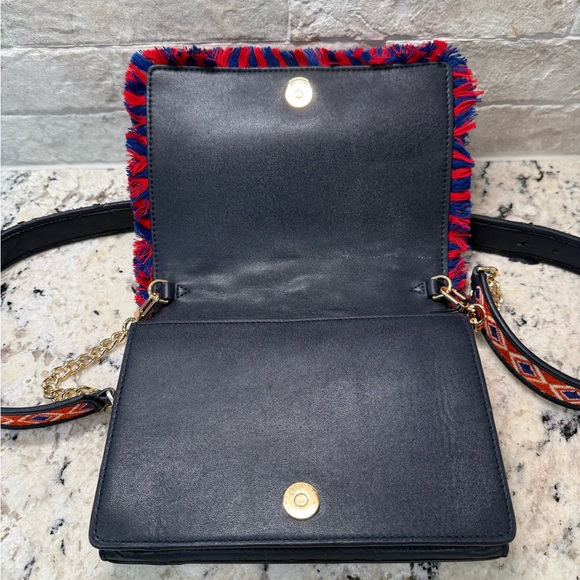 Tory Burch GUC Multicolor Embroidered & Leather Crossbody - Picture 8 of 16